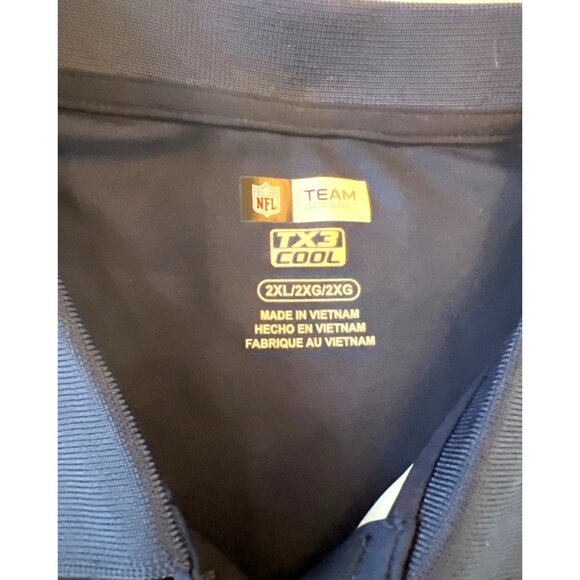 NFL Team Apparel TX3 Cool New England Patriots Polo Shirt 2XL Navy Blue Polyeste - Picture 4 of 5